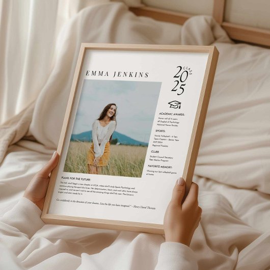 Elegant Senior Jaar Foto Poster