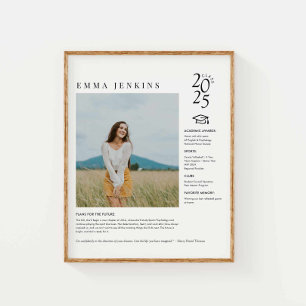 Elegant Senior Jaar Foto Poster