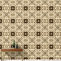 Elegant Sepia Arabesque Kaleidoscoop Patroon