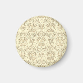 Elegant sepia bruin bloempatroon magneet
