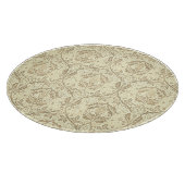 Elegant sepia bruin bloempatroon snijplank (Hoek)