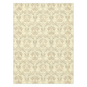 Elegant sepia bruin bloempatroon tafelkleed (Voorkant)