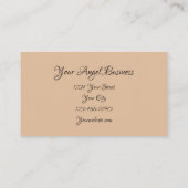 Elegant Sepia Floral Angel Card Reading Visitekaartje (Achterkant)