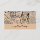Elegant Sepia Floral Angel Card Reading Visitekaartje (Voorkant)
