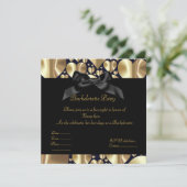 ELEGANT SEPIA hart BACHELORETTE INVITATIE Kaart (Staand voorkant)