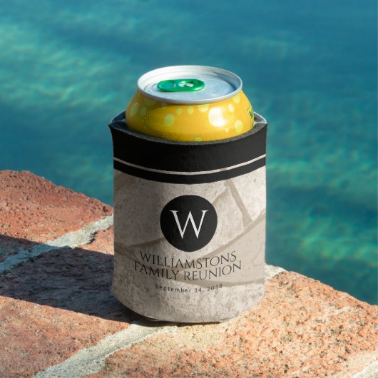 Elegant Sepia Toned Crack Stones Blikjeskoeler (Insitu Zwembad)