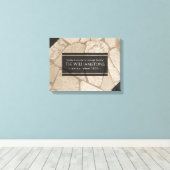 Elegant Sepia Toned Crack Stones Canvas Afdruk (Insitu (Houten vloer))