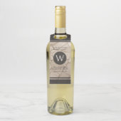 Elegant Sepia Toned Crack Stones Flessenhanger (Op fles)