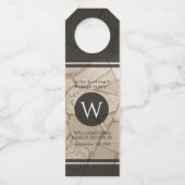 Elegant Sepia Toned Crack Stones Flessenhanger (Voorkant)