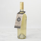 Elegant Sepia Toned Crack Stones Flessenhanger (Schuin)