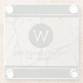 Elegant Sepia Toned Crack Stones Glazen Onderzetter (Achterkant)