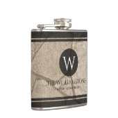 Elegant Sepia Toned Crack Stones Heupfles (Rechts)