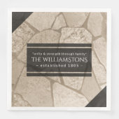 Elegant Sepia Toned Crack Stones Servet (Voorkant)