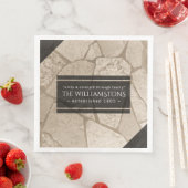 Elegant Sepia Toned Crack Stones Servet (Insitu)