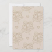 ELEGANT SEPIA WEDDING BELL INVITATION KAART (Achterkant)