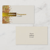 Elegant Sequin Gold Visitekaartje (Voorkant / Achterkant)