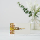 Elegant Sequin Gold Visitekaartje (Staand voorkant)