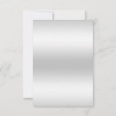 Elegant Sequin Stiletto, Silver & Black Birthday Save The Date (Achterkant)