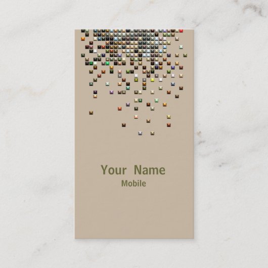 Elegant Sequins Hologram Visitekaartje (Voorkant)