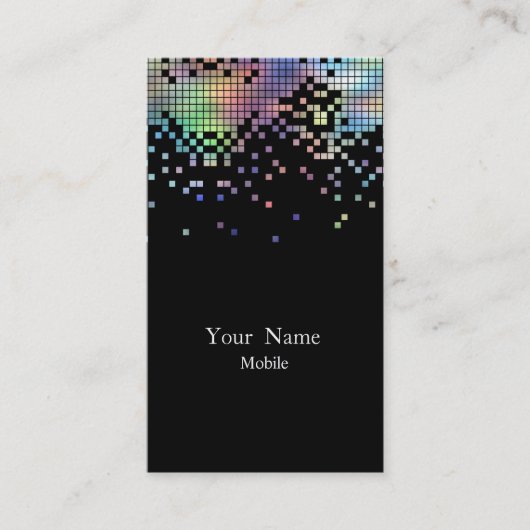 Elegant Sequins Hologram Visitekaartje (Voorkant)