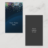 Elegant Sequins Hologram Visitekaartje (Voorkant / Achterkant)