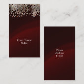 Elegant Sequins Maroon Visitekaartje (Voorkant / Achterkant)