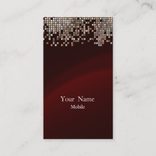 Elegant Sequins Maroon Visitekaartje