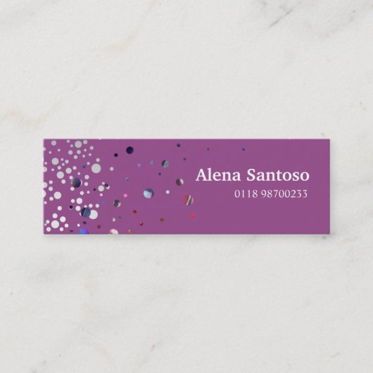 Elegant Sequins Mini Visitekaartje (Voorkant)