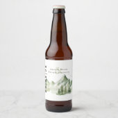 Elegant sereen groen berglandschap bier etiket (Voorkant)