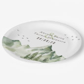 Elegant sereen groen berglandschap papieren bordje (Gekanteld)