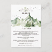 Elegant sereen groen berglandschap QR-code Informatiekaartje (Voorkant)