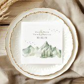 Elegant sereen groen berglandschap servet