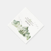 Elegant sereen groen berglandschap servet (Hoek)