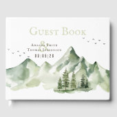 Elegant serene groene berglandschap gastenboek (Voorkant)