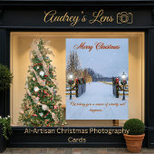 Elegant Serene Scene featuring Christmas lights  Kaart