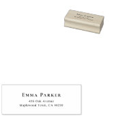 Elegant Serif Adres Wood Art Stamp Rubberstempel (Gestempeld)