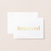 Elegant Serif Gereserveerd Bruiloft Tafel Plaats Folie Kaarten (Met envelop)