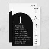 Elegant Serif Minimale tabel Aantal zitplaatsen Kaart (Voorkant / Achterkant)