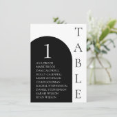 Elegant Serif Minimale tabel Aantal zitplaatsen Kaart (Staand voorkant)