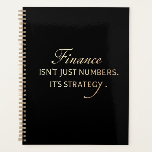 Elegant Serif Quote voor Finance Professionals Planner (Voorkant)