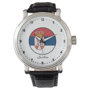 Elegant Servië Watch & Servische vlag Horloge