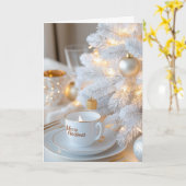 Elegant Setting Kerstkaart Kaart (Gele Bloem)