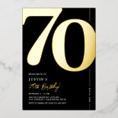 Elegant Seventy 70e verpartijfeest Folie Uitnodiging (Voorkant)