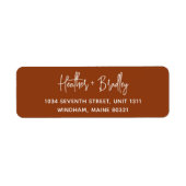 Elegant Sfeervol Boho Terracotta Retouradres Etiket (Voorkant)