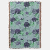 Elegant Shabby Chic  Blauw Roos Illustratie Deken (Voorkant Verticaal)