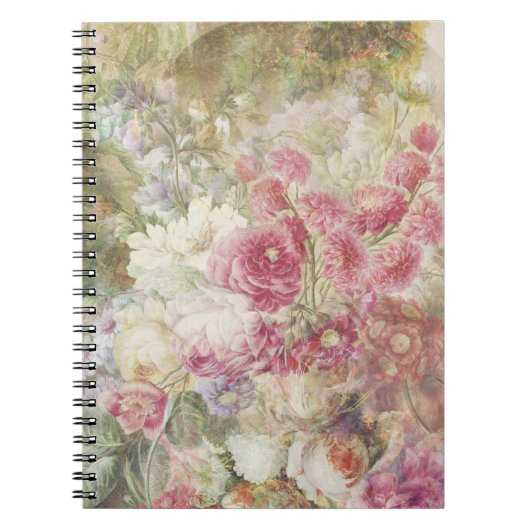 Elegant Shabby Chic Floral Notitieboek (Voorkant)