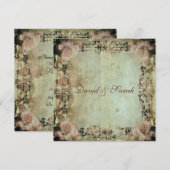 Elegant Shabby Chic Floral slaat de datum op Save The Date (Voorkant / Achterkant)