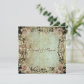 Elegant Shabby Chic Floral slaat de datum op Save The Date (Staand voorkant)