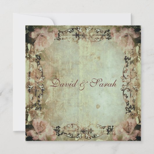 Elegant Shabby Chic Floral slaat de datum op Save The Date (Voorkant)