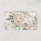Elegant Shabby Chic Floral Visitekaartje (Achterkant)